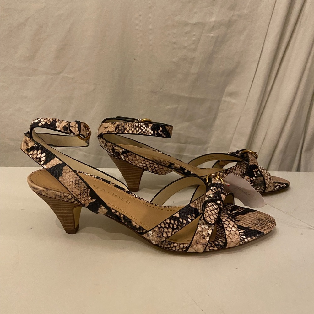 Gibson Latimer snakeskin print sandals with ankle straps various sizes NWT